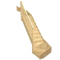 Escalier Faubourg double quart tournant haut & bas rampe Idéale | LAPEYRE SERVICES