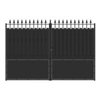 Portail battant SANTEUIL plein acier anti-co noir | LAPEYRE SERVICES