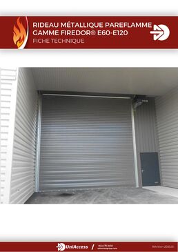 Rideau métallique pare-flamme E60 - E120