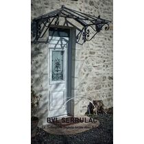 Marquise pyramidale en aluminium de style rétro avec ou sans volutes | Trianon rétro