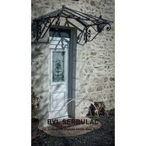 Marquise pyramidale en aluminium de style rétro avec ou sans volutes | Trianon rétro