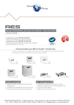 Alimentation électrique de sécurité pour systèmes de détection incendie | AES24v2A-c24ab7 