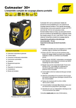 Découpeur à plasma portable | Cutmaster 30+ 