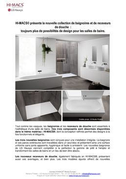 Receveurs de douche pour agencement de salles d’eau et de salles de bain | HIMACS