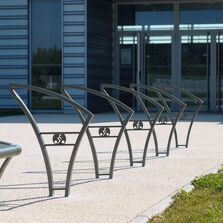 Appui vélo | Appui vélo Rayon de Soleil en acier galvanisé thermolaqué