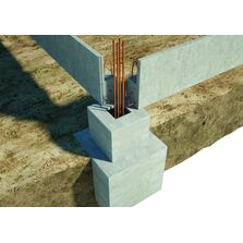 Plot béton pour soubassement 2 en 1 en sol argileux | Basik