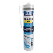 Mastic silicone fongistatique pour appareils sanitaires | gebsicone W2