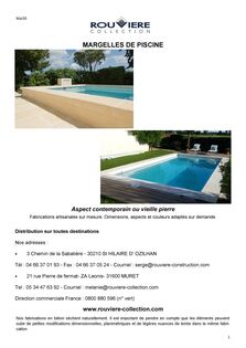 Book de réalisations Margelles de piscine Rouviere Collection