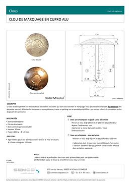 Clou de marquage | Cupro-aluminium – SEMCO