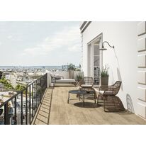 Revêtement de mur et de sol en grès cérame effet bois | Bois Urbain 