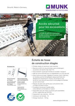 GENTNER ET FILS échelle d'accès fond de fouille