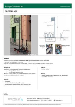 Range-trottinettes | Trotti’Parc en acier pour espaces publics