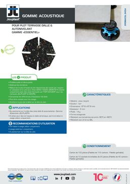 Gomme acoustique pour plot essentiel | IH003GOMDC10000