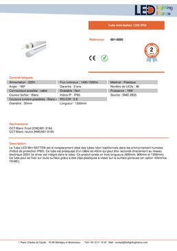 Tube LED 1200 mm IP65 | MINI-BATTEN