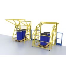 Barrière écluse de sécurité basculante grillagée à l'avant / sas à palettes grillagé