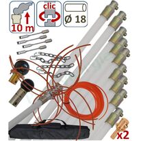Kit de ramonage rotatif | Rotoflex Ø 18 mm en sacoche