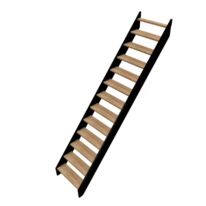 Escalier droit hêtre Kino bicolore sans rampe | LAPEYRE SERVICES