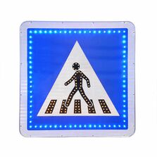 Panneau lumineux clignotant pour passage piéton | TRAFIC 