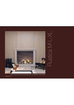 Cheminée à gaz avec simple face verticale 5 – 16 kW | Rustica XL 