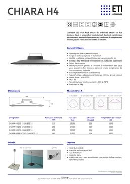 Luminaire LED pour éclairage intérieur industriel | CHIARA H4