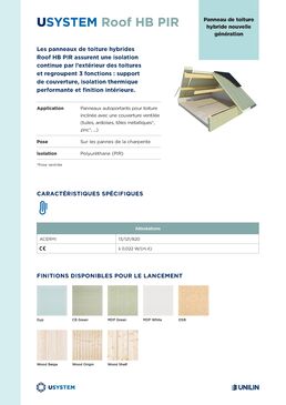 Panneau isolant hybride pour toitures en pente | Usystem Roof HB PIR