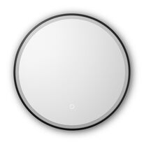 Miroir rond de salle de bain LED IP 44, premium, avec ou sans cadre | AURA