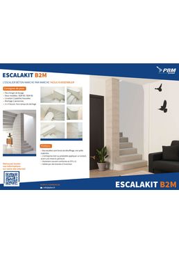 Escalier béton en kit préfabrique ESCALAKIT B2M 