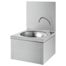 Lave-mains SXS mécanique complet avec dosseret Inox 304 sat. | Réf.182320