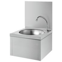 Lave-mains SXS mécanique complet avec dosseret Inox 304 sat. | Réf.182320