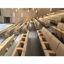 Tribunes escamotable avec fauteuils basculants