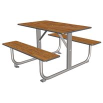 Table de pique-nique design en composite HPL et métal - TA 191 - CP - 4 | Ligne Moka 