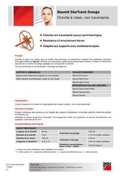Cheville à visser non traversante | StarTrack Orange 