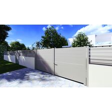 Portail contemporain battant en aluminium sans traverse haute et basse | Shar-pei 2.5 