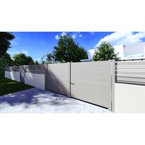 Portail contemporain battant en aluminium sans traverse haute et basse | Shar-pei 2.5 