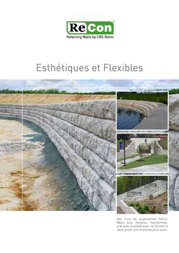 Bloc murs de soutènement modulaires et renforcés par géogrilles | Recon Walls