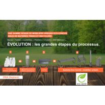 EvoCercle : nouvelle gamme de mobilier urbain, 100% recyclés, 100% recyclables