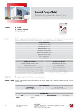 Traitement anti-mousses façade - solution fongicide et algicide | Baumit FungoFluid 