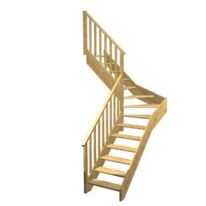 Escalier Aria quart tournant intermédiaire rampe Idéal | LAPEYRE SERVICES