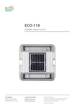 Balise solaire hors sol | ECO-118