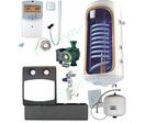 Kit extension production eau chaude sanitaire (installation chauffage) - Ballon échangeur / Elec. + module hydraulique et régulation climatique 2 circuits