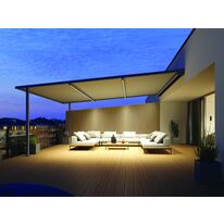 Pergola aluminium adossée à toile rétractable | Pergo-Line
