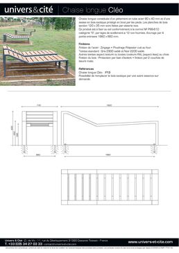 Mobilier urbain d'assises en bois et acier | Cléo
