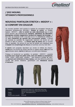 Pantalon  professionnel stretch et coloré | MOOVY
