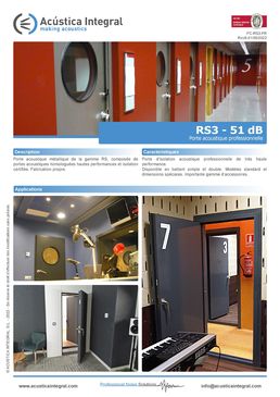 Porte acoustique métallique | RS3
