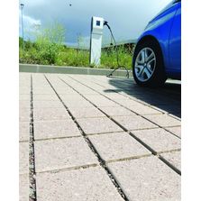 Pavé drainant en déchets de coquilles Saint-Jacques broyées