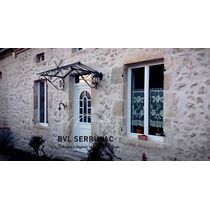 Marquises avec volutes en aluminium, style fer forgé ancien | BVL SERRULAC