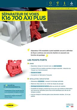 Séparateur empilable à pieds repliables | K16 700 AXI PLUS 