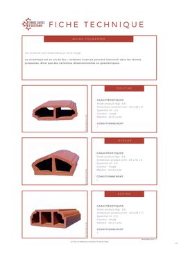 Main courante et socle de balustres en terre cuite | Éléments de finition pour balustrades