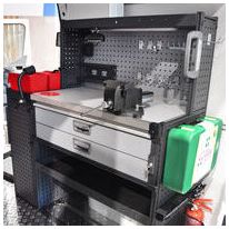 Etabli pour fourgonnette