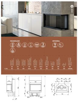 Poêle à bois monobloc – Technologie Wood | C 15 Wood LDX 65 
